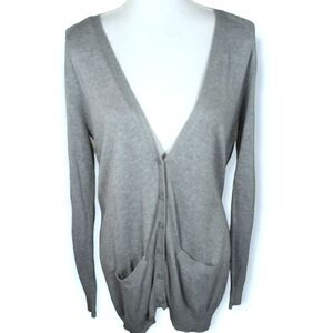 H&M BASIC GRAY CARDIGAN SZ.S EUC